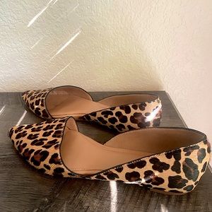 J. Crew Leopard-print flats cutout sides Size 7. Luxury flats, fall flats,